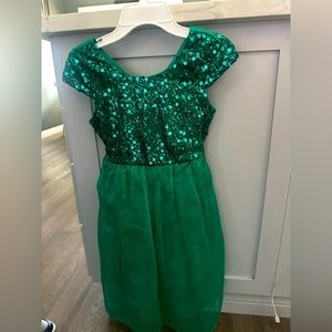 Girls size 12 green dress
